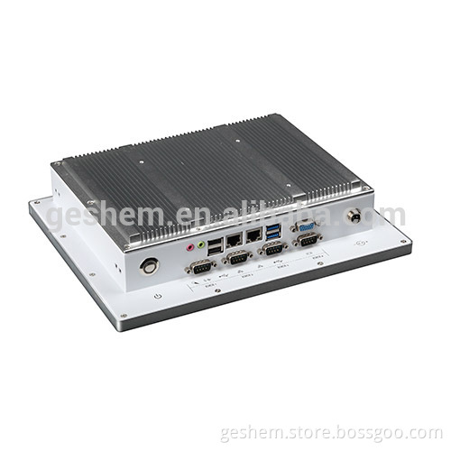 industrial computer type 12 inch embedded panel pc with 2 lan port and J1900 quad core processor